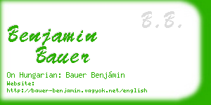 benjamin bauer business card